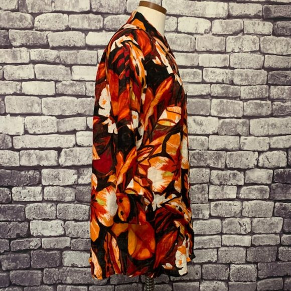 Chico's 3/4 Sleeve Multicolored Blouse Size L - Picture 9 of 10